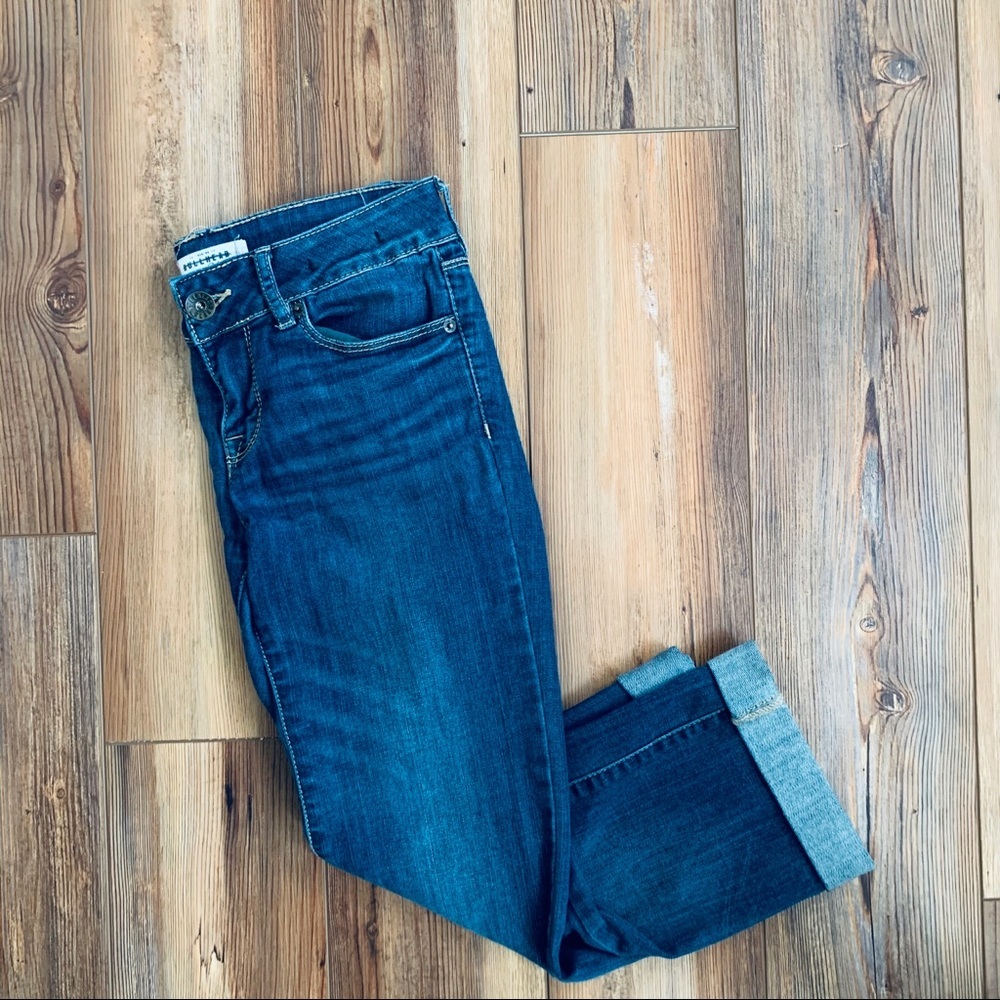 Bullhead Black Blue Jeans Bootcut Cropped Style 1R